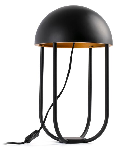JELLYFISH 6W - Lampă de masă neagră în forma de meduză cu finisaj auriu