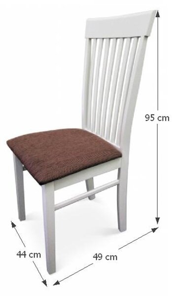 Scaun de sufragerie Astre (alb + maro). 788355