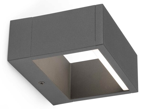 Alp - Aplică rectangulară gri din aluminiu