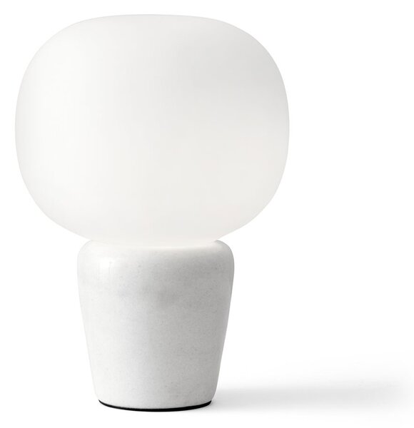 Bambo III - Lampă de masă albă din sticlă