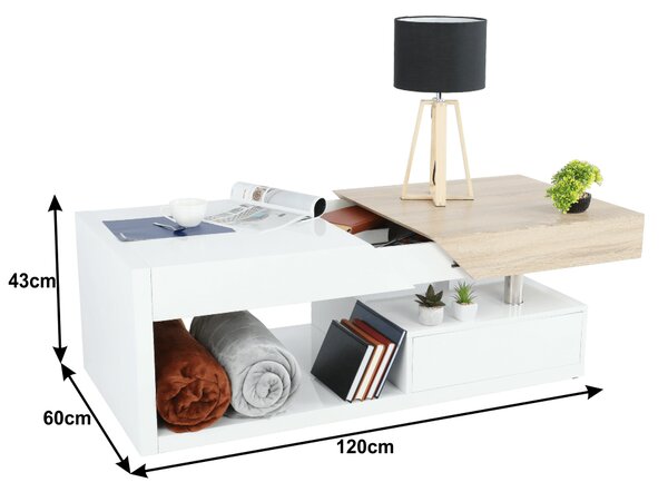 Masă de cafea Melinad (stejar sonoma). 744752