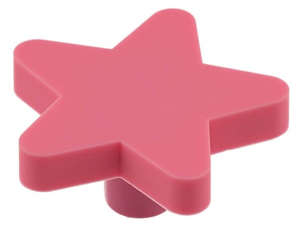 Buton mobila copii Star 50x48 mm, roz