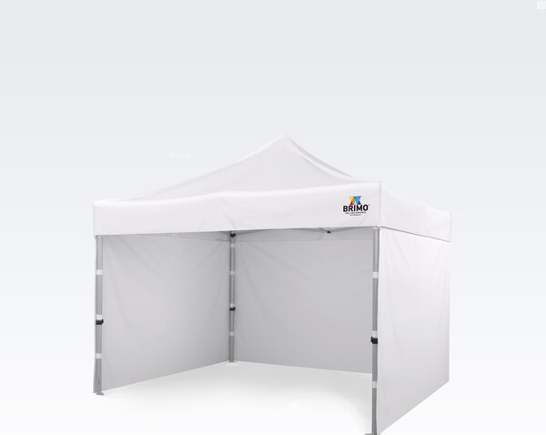 Cort pliant de vânzare din aluminiu 3x3m: Viteză și fiabilitate pentru organizații non-profit și cluburi - cu 3 pereți - Alb