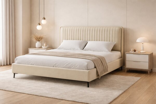 Pat tapitat Riviera 160x200 – Eleganță modernă și rafinament premium