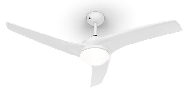 Klarstein Figo ventilator de tavan 52 "lampă 55W plafon 2x42W Titan la distanță alb