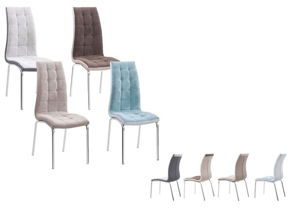 Scaun de sufragerie Gernada new (gri închis + alb). 772789