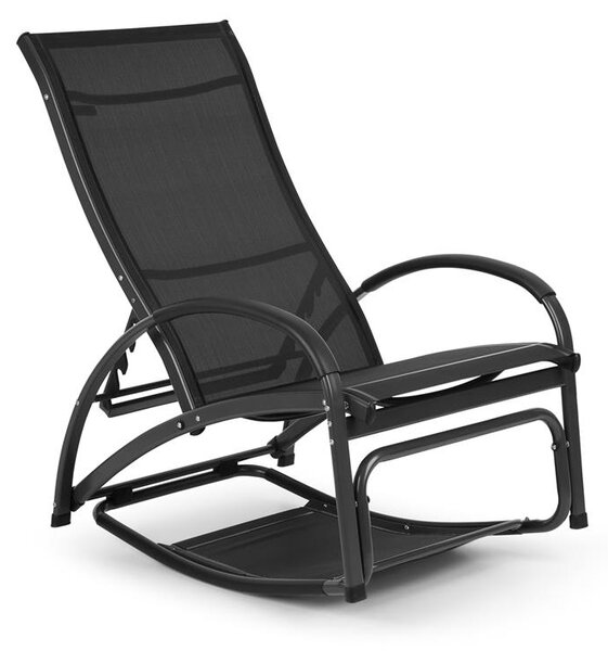 Blumfeldt Beverly Wood, leagăn de soare, scaun balansoar, aluminiu, negru