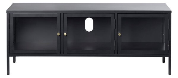 Masă TV din metal negru 132x52 cm Carmel - Unique Furniture