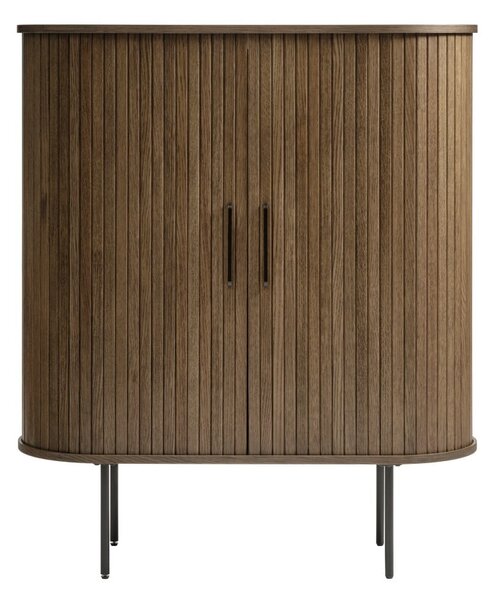 Dulap maro cu aspect de lemn de stejar 100x118 cm Nola – Unique Furniture