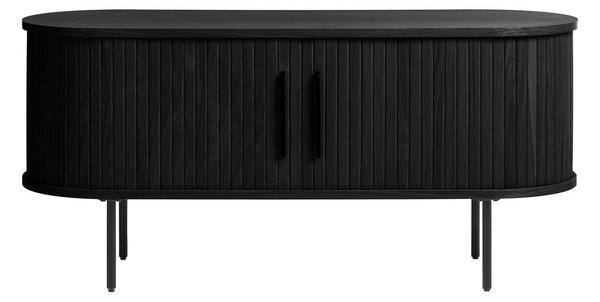 Masă TV neagră din stejar 120x56 cm Nola - Unique Furniture