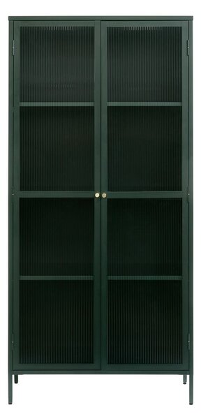 Vitrină verde-închis din metal 90x190 cm Bronco – Unique Furniture