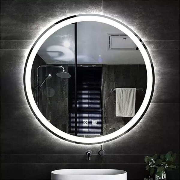 Oglindă Baie LED Premium cu Senzor Touch, Lumina Rece/Calda/Neutra, 80cm