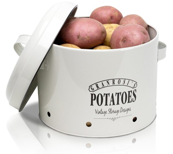 Klarstein Idaho, doză pentru cartofi, placă de oțel emailat, aprox.27 × 21 × 23,5 cm (L × Î × A), inoxidabilă