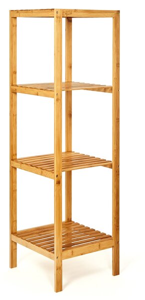 Blumfeldt Raft, raft multifuncțional, 4 niveluri, 34 × 110 × 33 cm (L × Î × l), combinabil, bambus