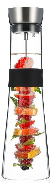 Klarstein Glaswerk Sile, carafă, 1,6 litri, sticlă borosilicată, țepușă pentru fructe