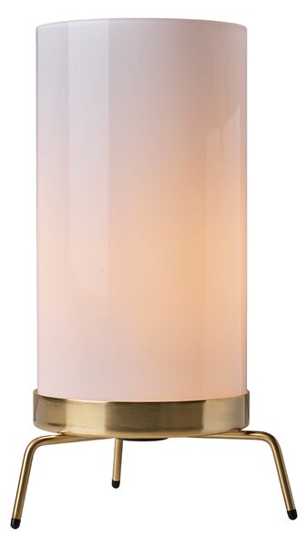 PM-02 - Lampă de masă aurie cilindrică din sticlă