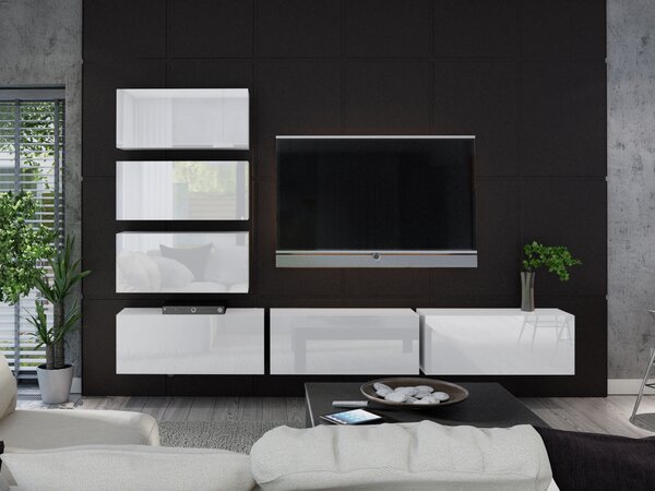 Mobilier living Begonia (alb + alb lucios). 1007687