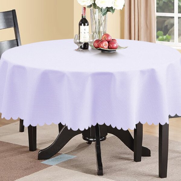 Goldea față de masă din teflon - albă cu nuanță violet - rotundă Ø 100 cm