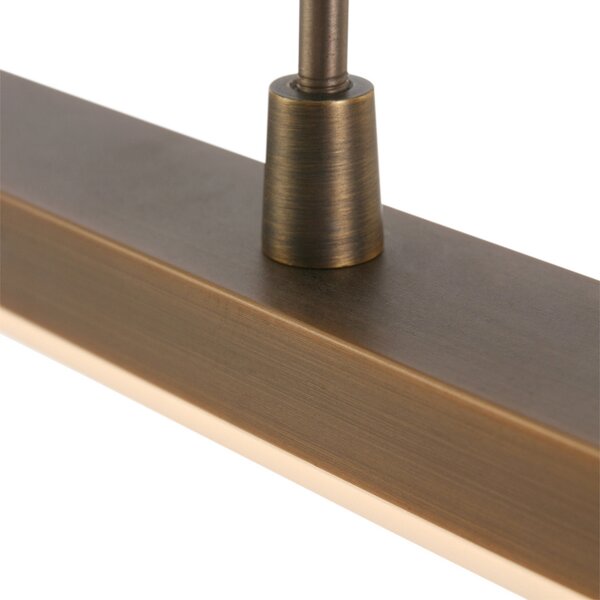 Steinhauer Lampă suspendată LED Zelena, bronz, lungime 122cm, metal, CCT, reglabil, Bronz / Alamă Veche, Camera de zi / sufragerie, Metal, Modern