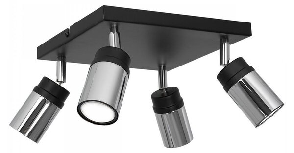 Spot NEST 4xGU10/8W/230V negru/crom