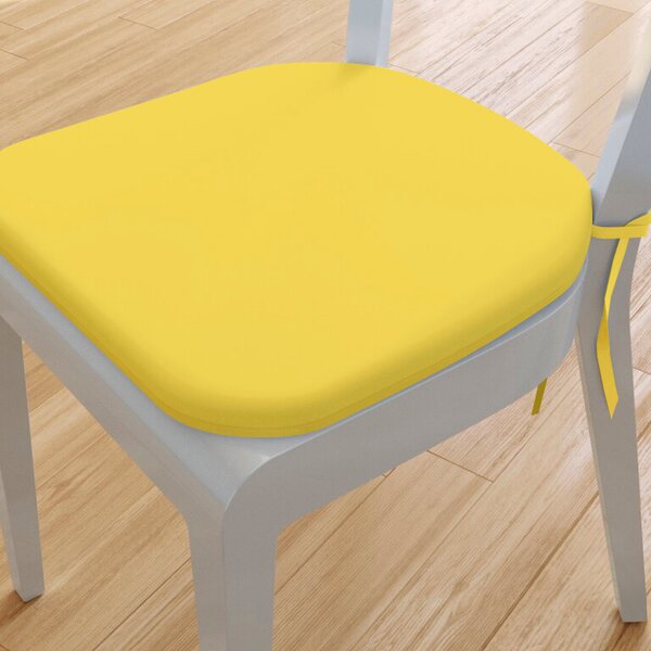 Goldea pernă pentru scaun rotundă din bumbac 39x37cm - galben 39 x 37 cm