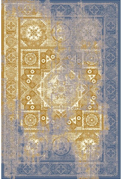 Covor lana Liavotti galben cu albastru 300 X 400