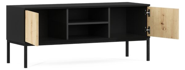 Suport TV LANZZI 120x40 cm, negru/stejar artisan