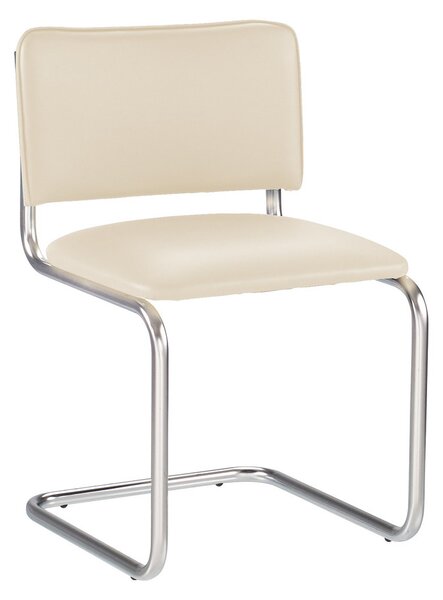 Scaun vizitator MURIELLO, Crem piele ecologica