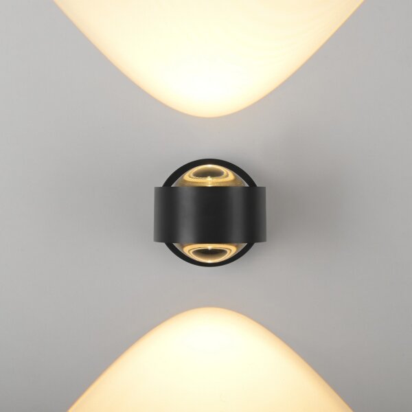 Schöner Wohnen 19331-18 - Aplică LED de perete CHIA 2xLED/2W/230V neagră