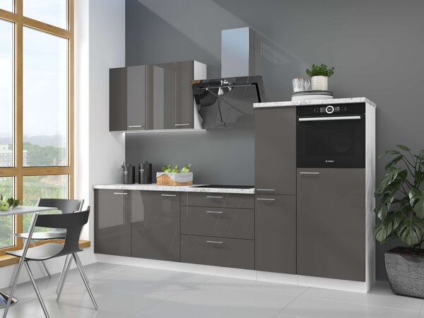 Dulap de bucătărie pentru alimente Lavera 40 DK 210 2F (alb + gri lucios). 1032429