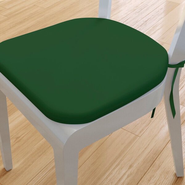 Goldea pernă pentru scaun rotundă din bumbac 39x37cm - verde închis 39 x 37 cm