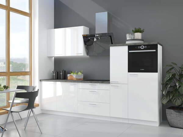 Dulap de bucătărie pentru alimente Lavera 40 DK 210 2F (alb + alb lucios). 1032355