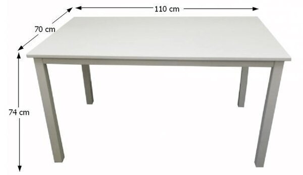 Masă de sufragerie 110 cm Astre (alb). 1015234