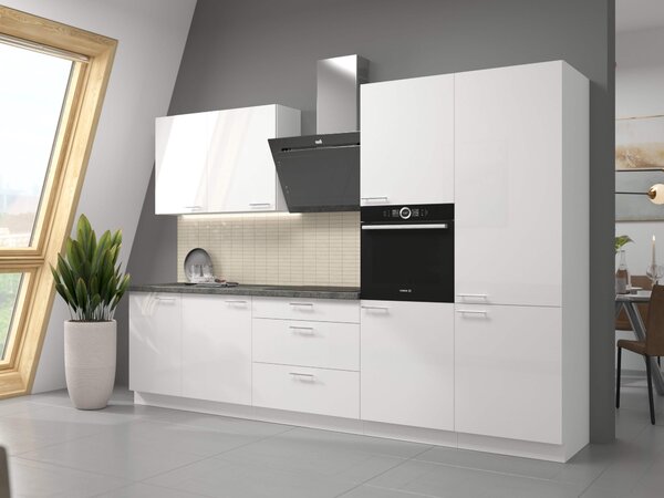 Dulap de bucătărie pentru alimente Lavera 40 DK 210 2F (alb + alb lucios). 1032355