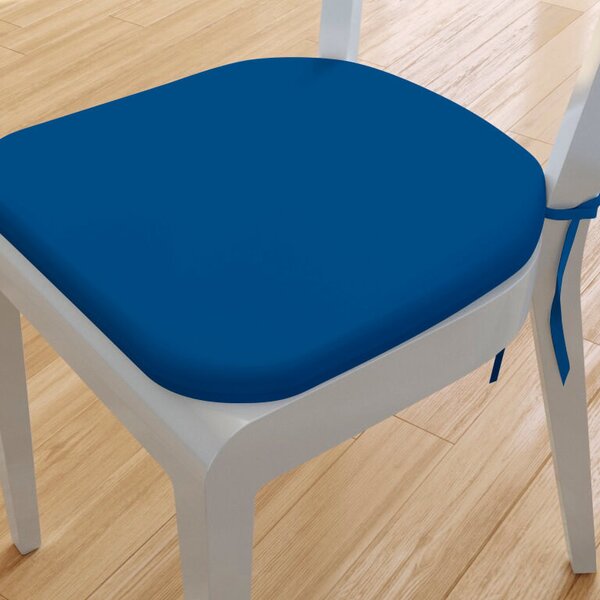 Goldea pernă pentru scaun rotundă din bumbac 39x37cm - albastru regal 39 x 37 cm