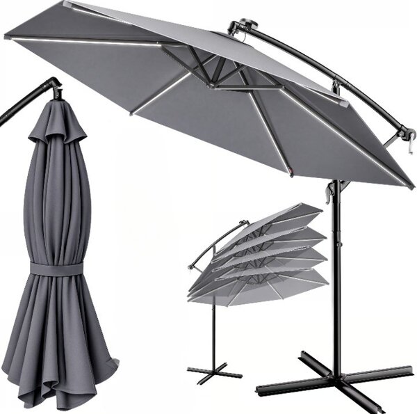 Deuba LED umbrelă de soare Mali Ø350 cm - antracit