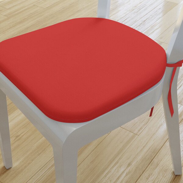 Goldea pernă pentru scaun rotundă decorativă 39x37cm - loneta - roșu 39 x 37 cm