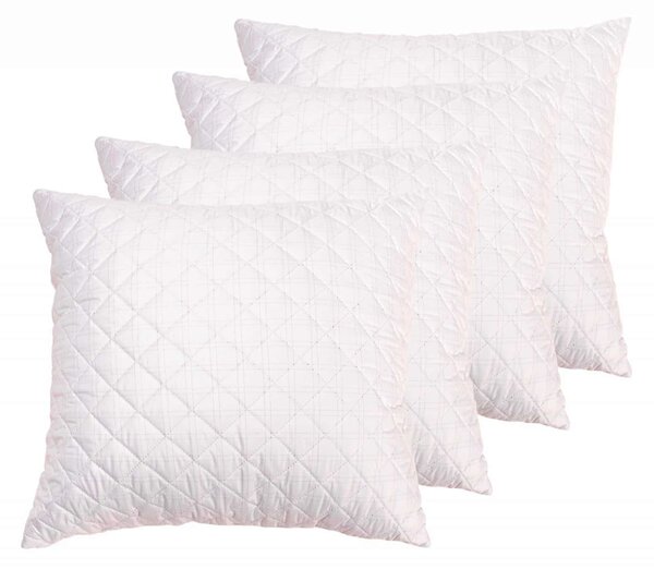 Set 4 perne matlasate 70x70 cm, microfibra cu fibre de carbon