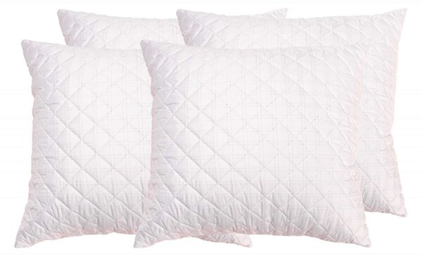 Set 4 perne matlasate 70x70 cm, microfibra cu fibre de carbon