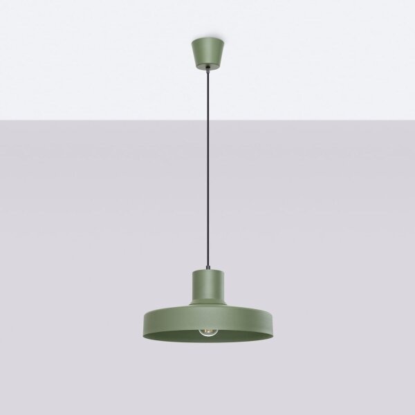 Lustră pe cablu Sollux SL.1705 BILO 1xE27/15W/230V d. 35 cm verde