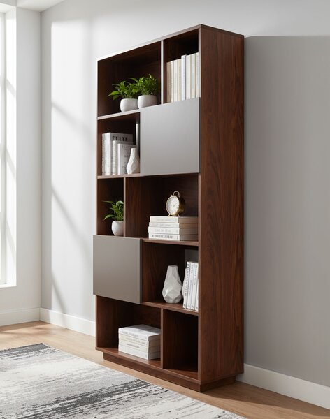 Bibliotecă Nevada, stejar închis (80 cm)