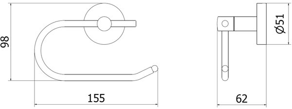 Mexen Remo suport pentru hârtie igienică, auriu - 70507333-50