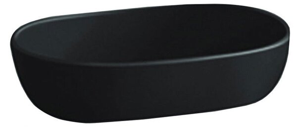 Mexen Viki chiuvetă pe blat 59 x 40 cm, negru lucios - 21056070