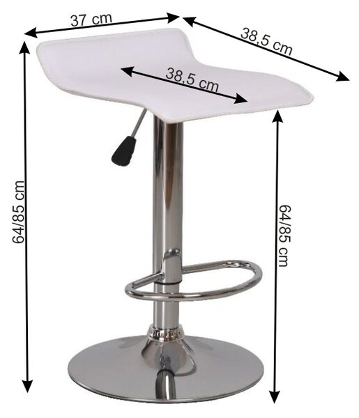 Scaun tip bar Larina (alb). 1015602