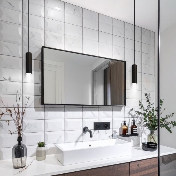 Lustră pe cablu pentru baie Brilagi SELE AQUA 1xGU10/30W/230V IP44 negru