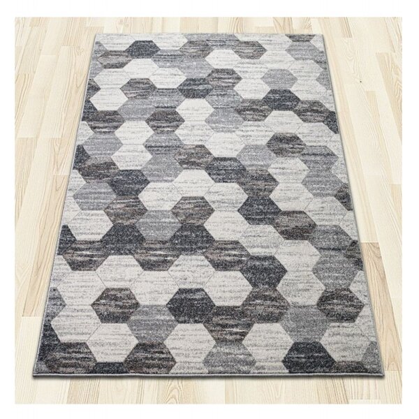 Covor Beenom design geometric gri-bej 1004-125 Selectează mărime: 200 X 300