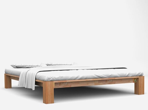 Cadru de pat, 140 x 200 cm, lemn masiv de stejar