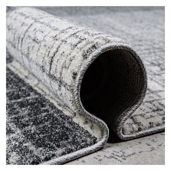 Covor Beenom cu model geometric gri-alb 1011-155 Selectează mărime: 150 X 300