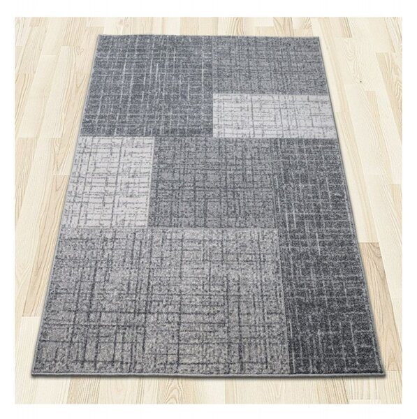 Covor Beenom cu model geometric gri-alb 1011-155 Selectează mărime: 150 X 300