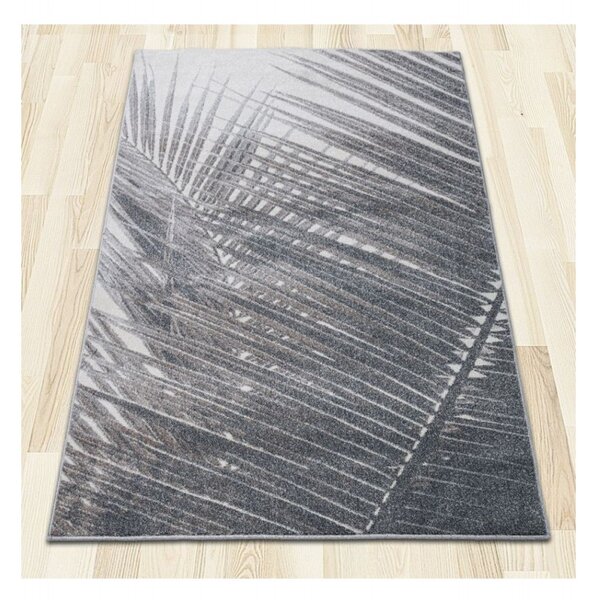 Covor Beenom cu model tropical gri-bej 1017-131 Selectează mărime: 080 X 150